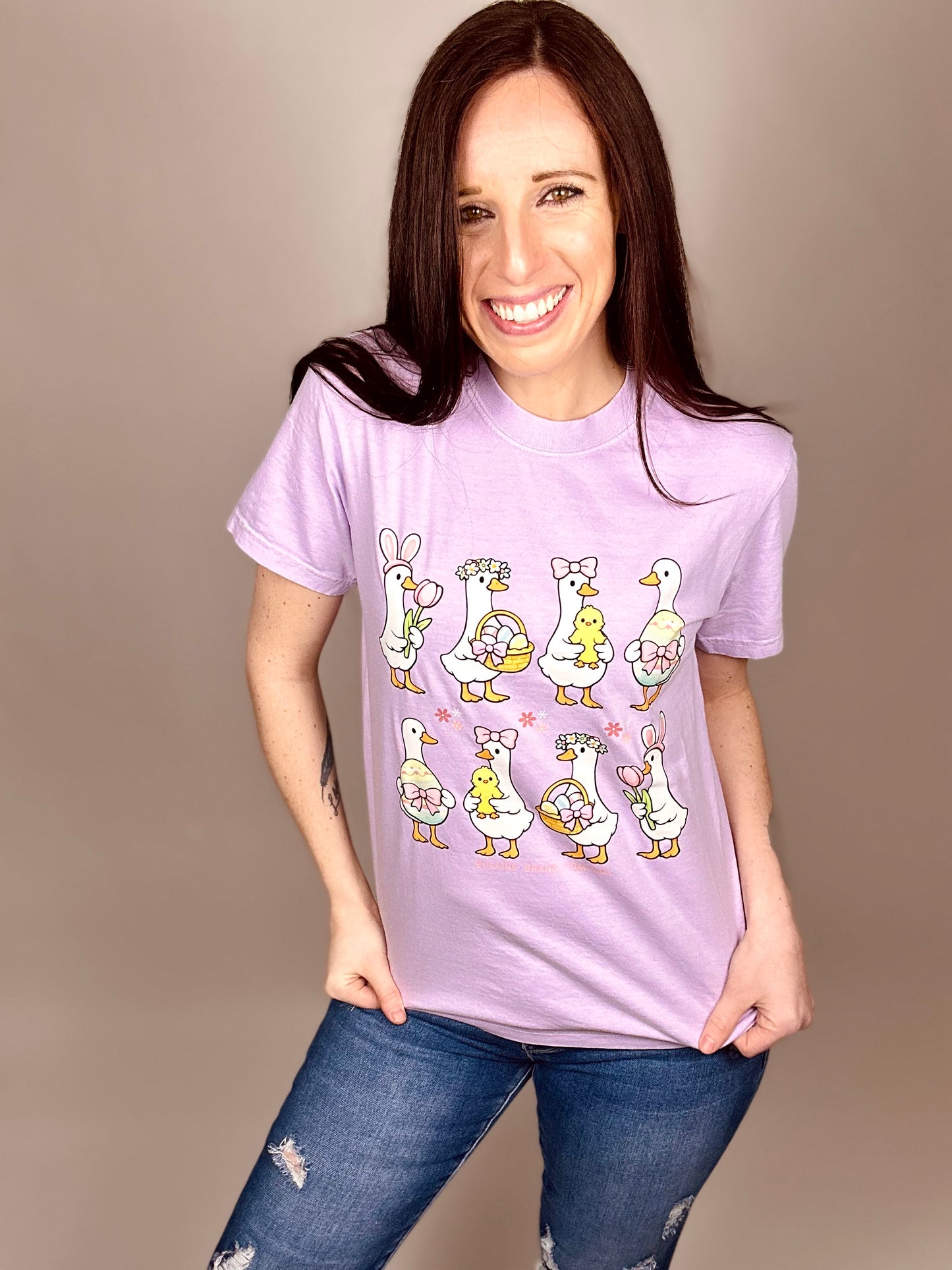 Adult ‘Easter Goose’ Orchid Tee