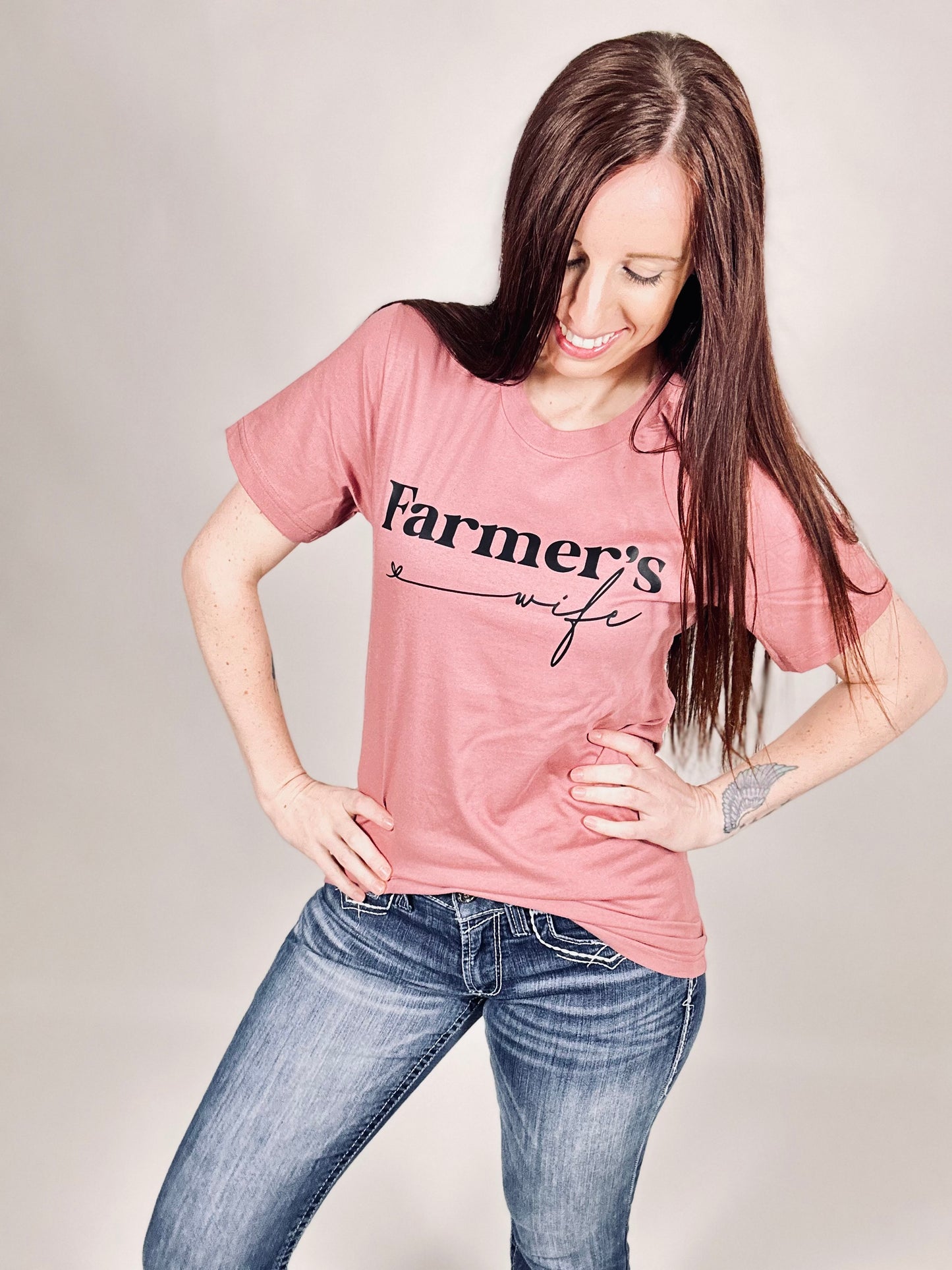 ‘Farmers Wife’ Mauve Tee