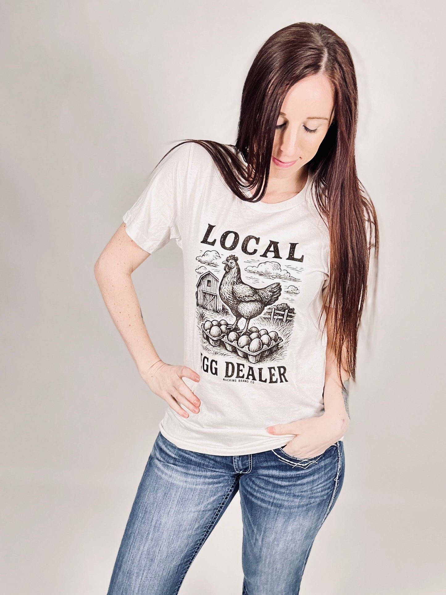 ‘Local Egg Dealer’ Vintage White Tee