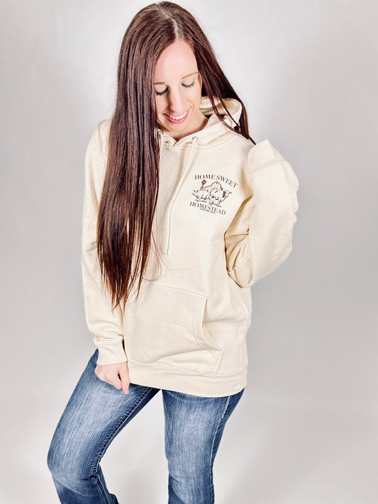 ‘Home Sweet Homestead’ Sandshell Hoodie
