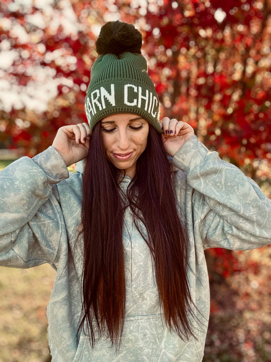 Barn Chic Pom Pom Beanie
