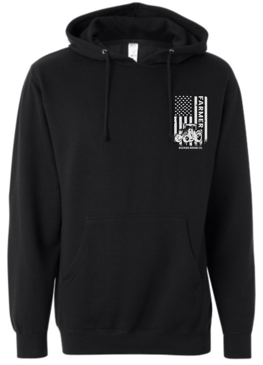 Farmer Tractor & Flag Hoodie