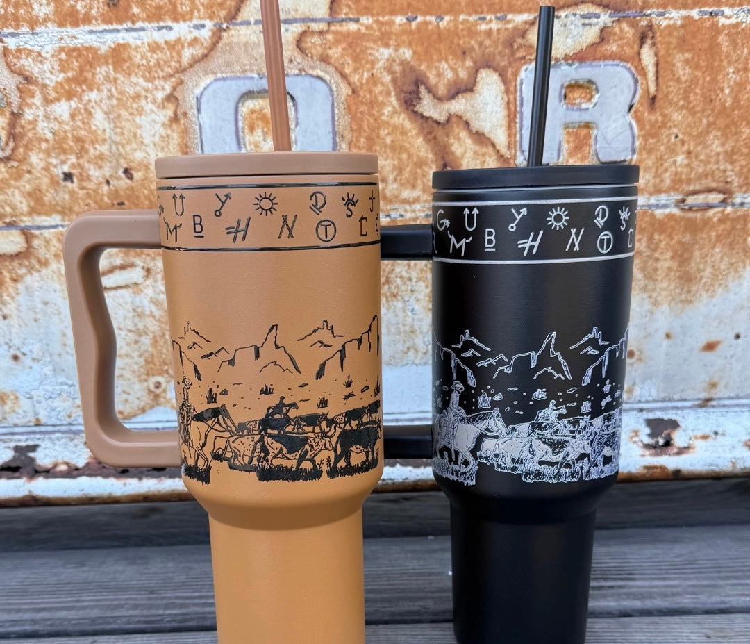 Rustic 40oz Stainless Steel Tumbler