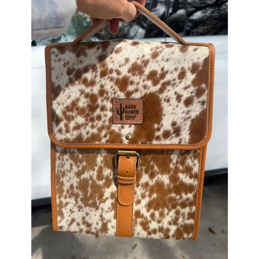 Cowhide Lunch Bag-Genuine Hair On Cowhide/Leather