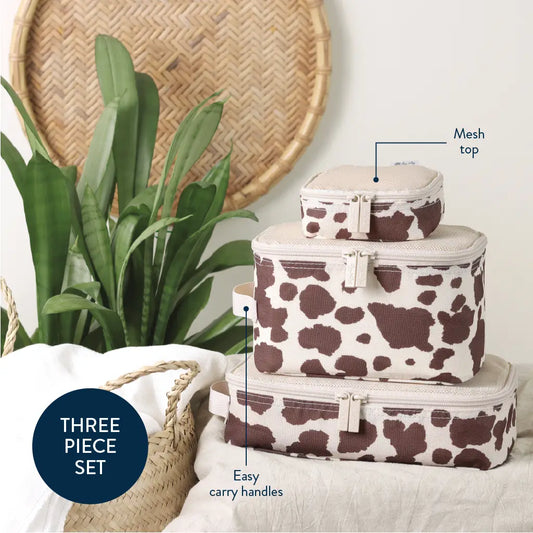 Cow Print Packing Cubes