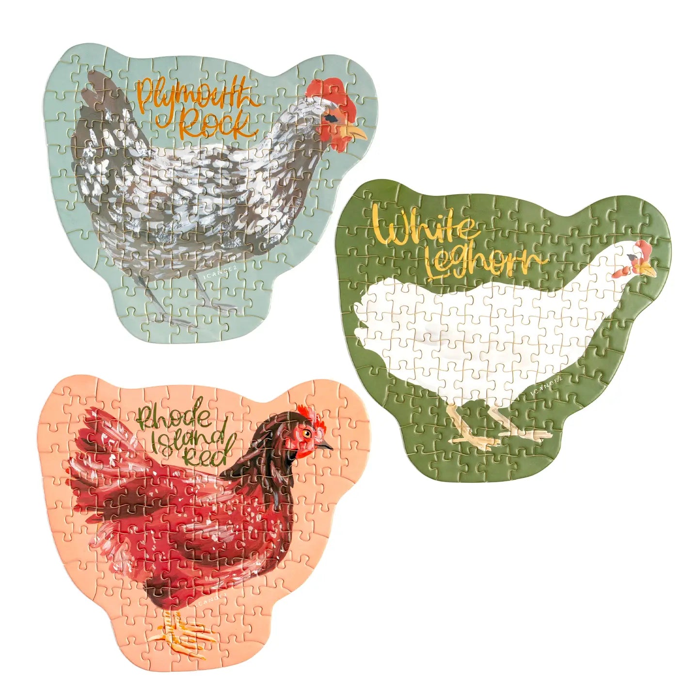 Chicken Meadow Puzzles- 100 Piece-Set of 3