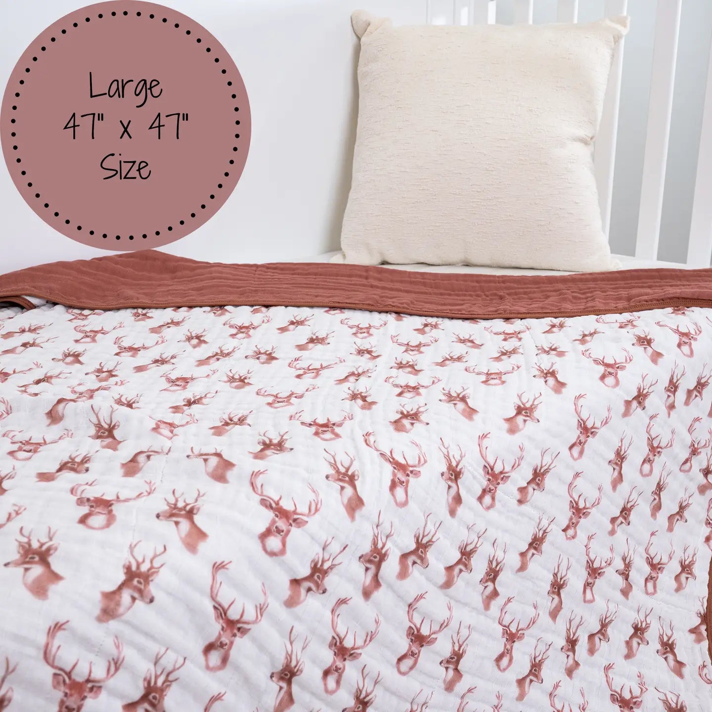 Oh Deer Baby Toddler Muslin Blanket