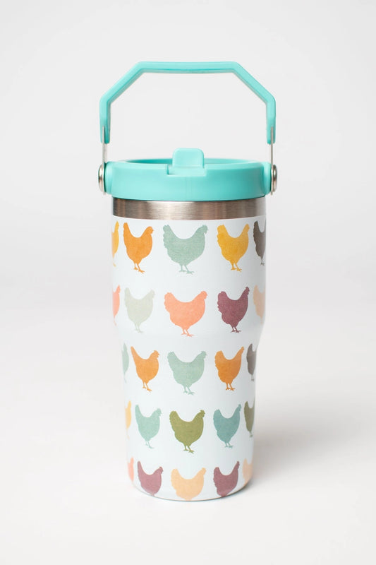 Colorful Chickens 20oz Kids Tumbler