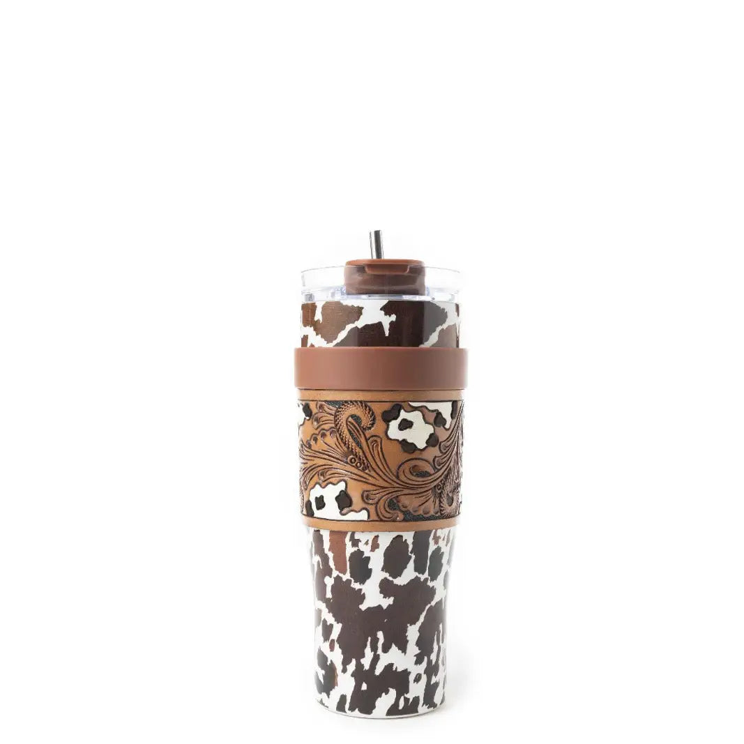 Myra Wyoming Tumbler-Brown and White