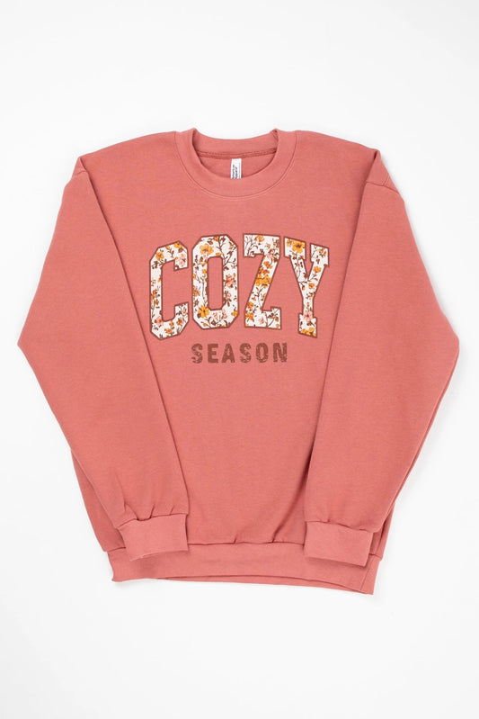 Fall Floral 'cozy Season' Crewneck