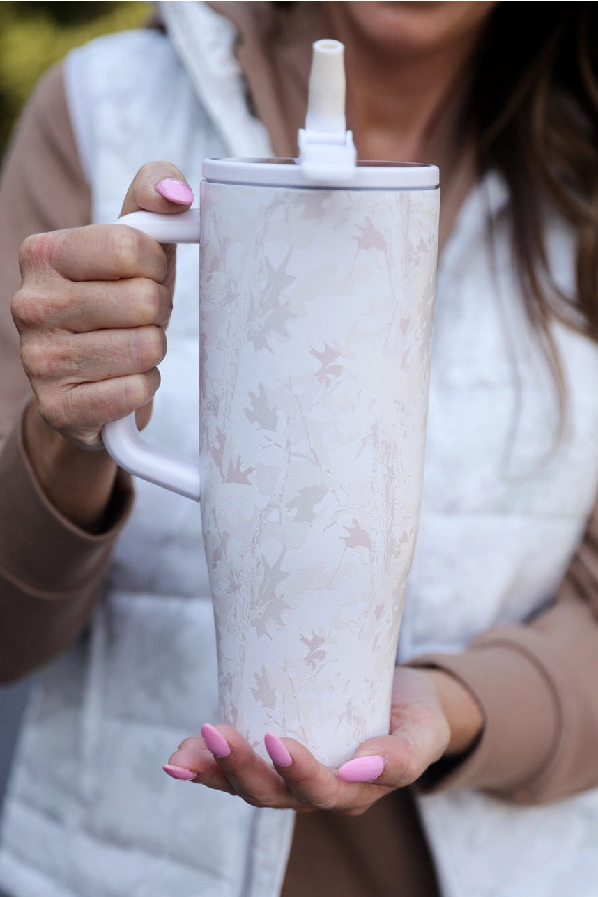White Camo Tumbler 40oz