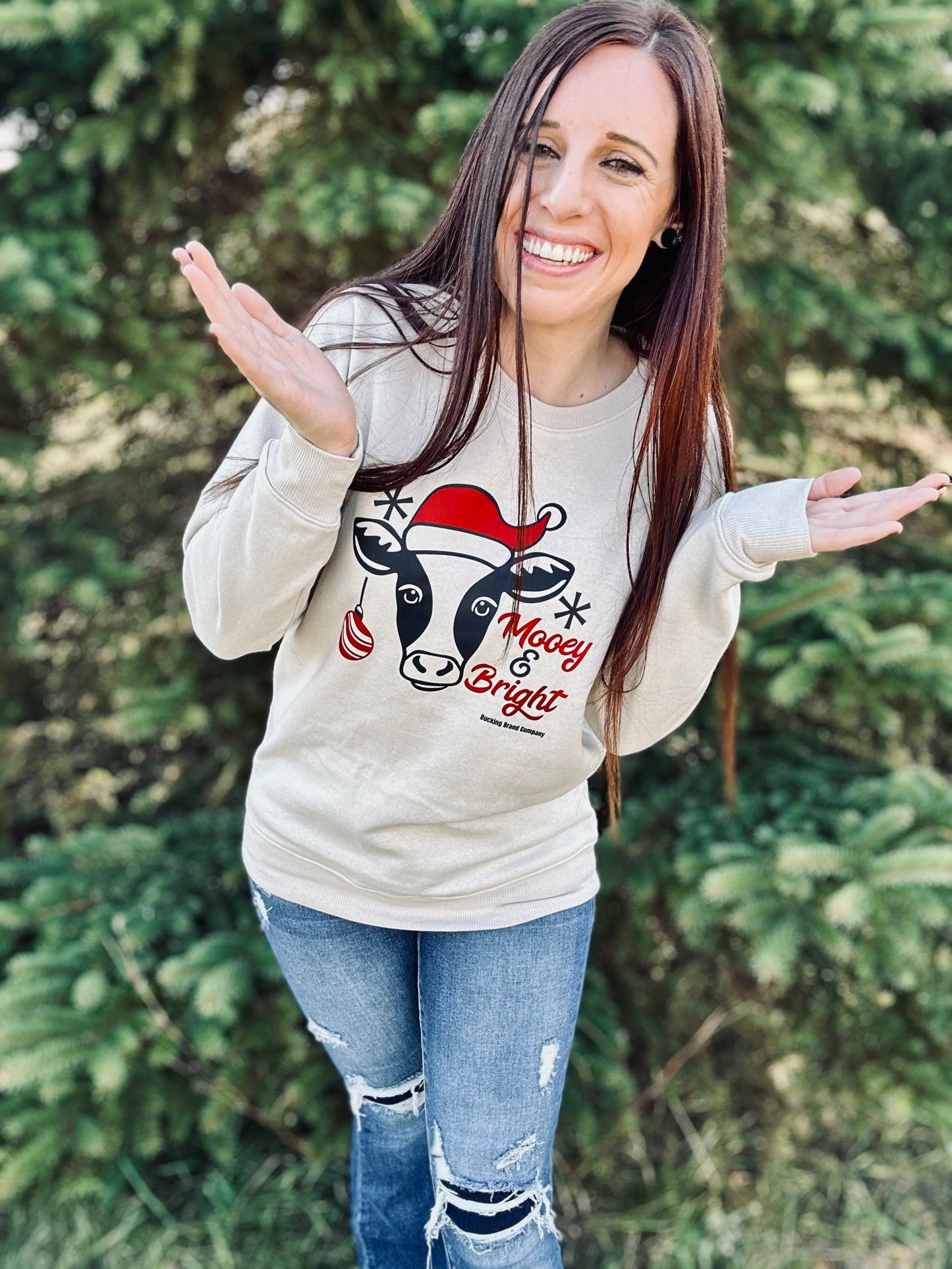 Mooey & Bright Christmas Sweatshirt
