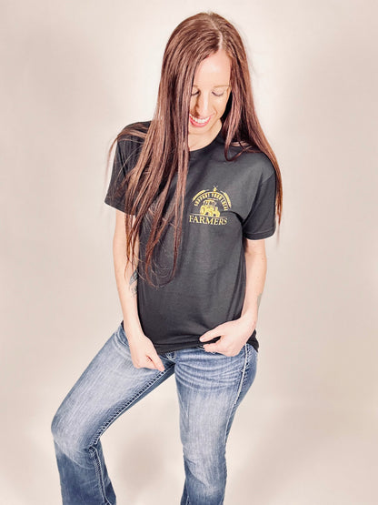 ‘Support Local Farmers’ Black Tee