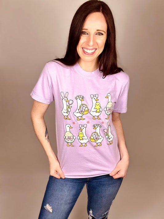 Adult ‘Easter Goose’ Orchid Tee