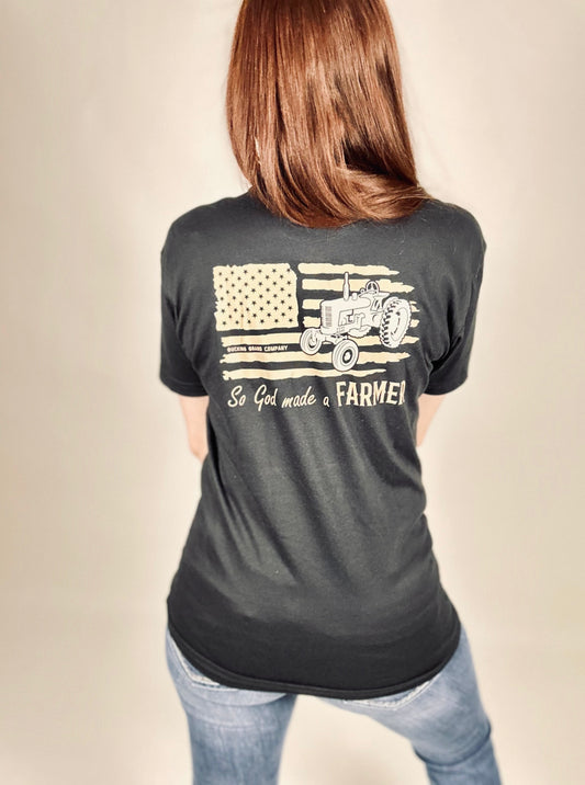 ‘So God Made A Farmer’ Black Tee