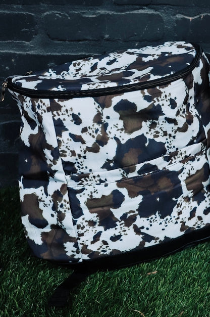 Brown Cowhide Backpack Cooler