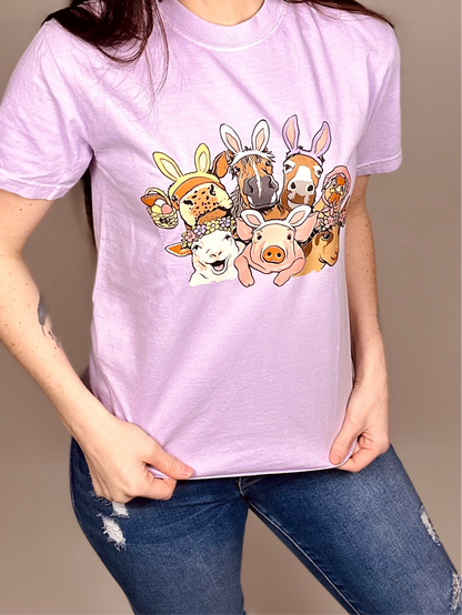 Youth ‘Easter Farm Animals’ Orchid Tee