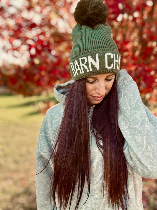 Barn Chic Pom Pom Beanie