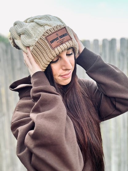 Support Farmers Pom Beanie