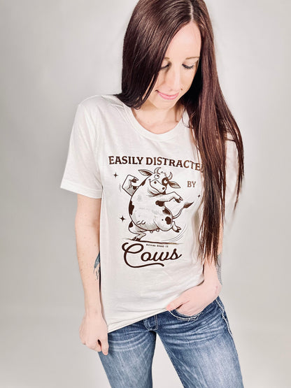 ‘Easily Distracted By Cows’ Dust Tee