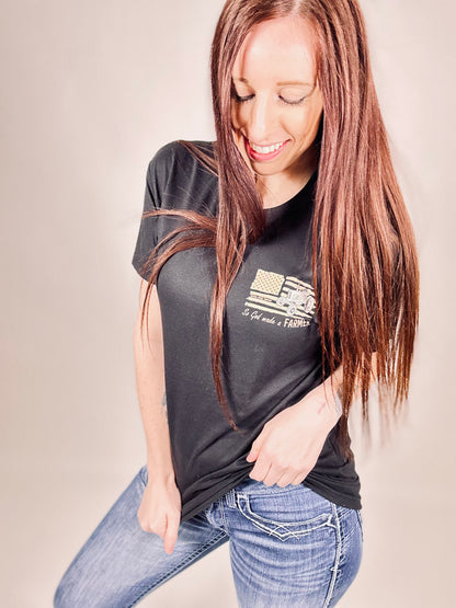 ‘So God Made A Farmer’ Black Tee