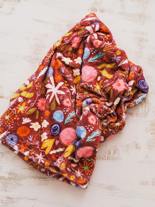 Fall Floral Blanket