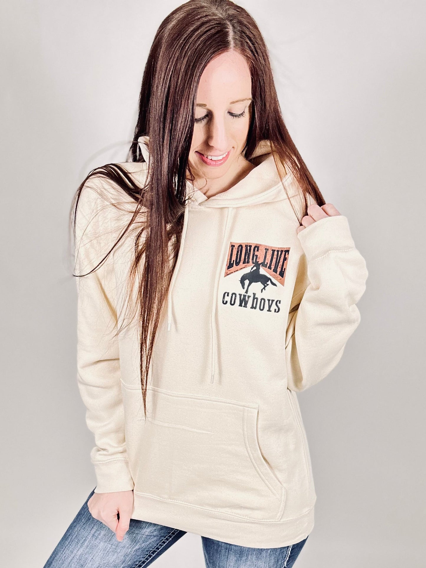 ‘Long Live Cowboys’ Sandshell Hoodie