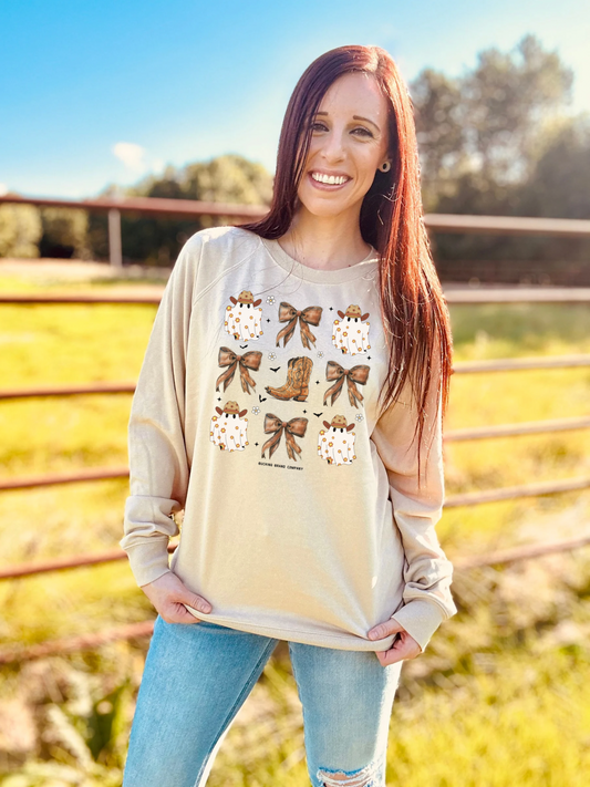 Halloween Ghost & Boots Lightweight Crew