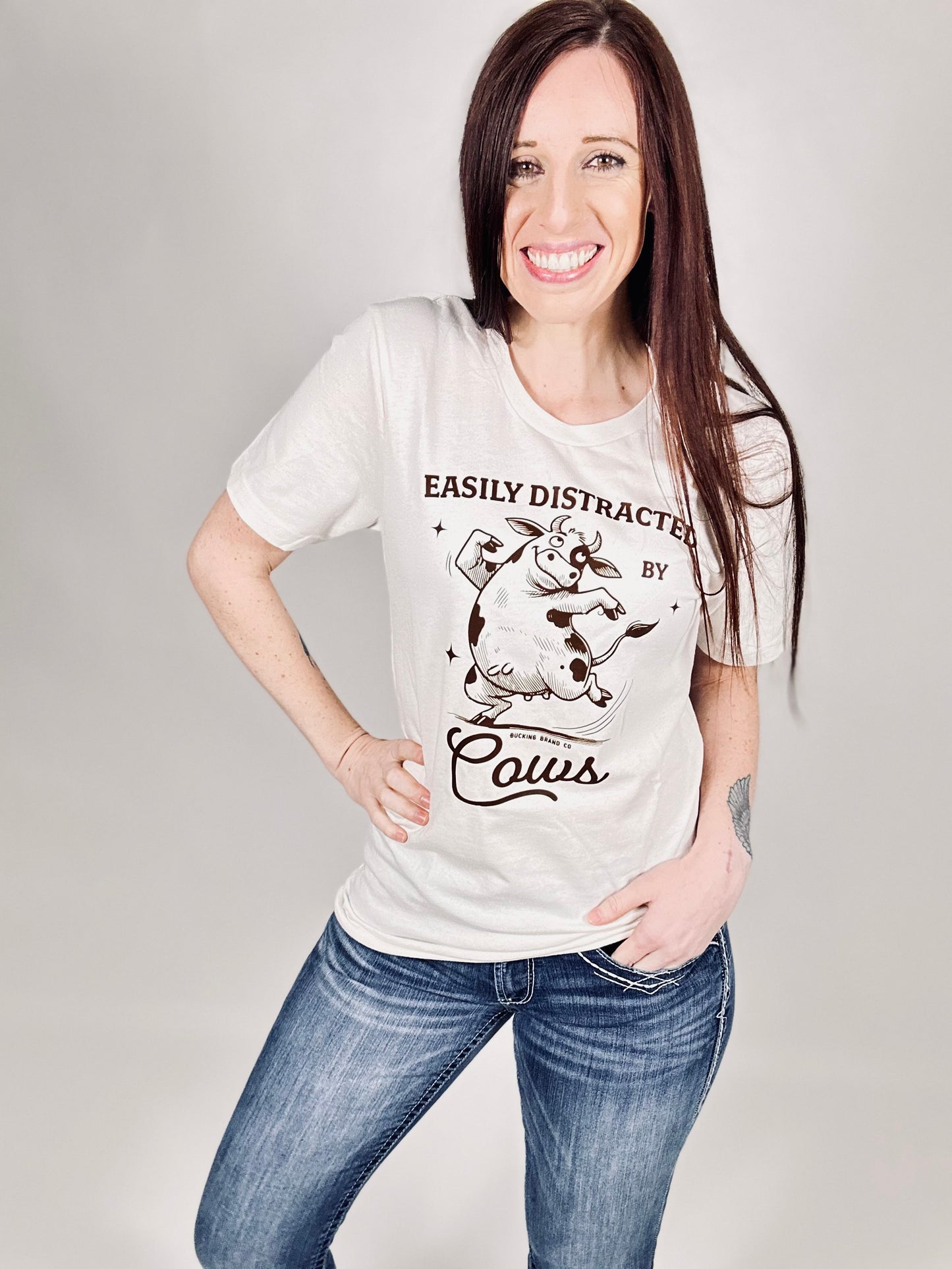 ‘Easily Distracted By Cows’ Dust Tee