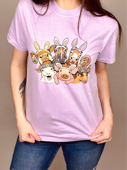 Youth ‘Easter Farm Animals’ Orchid Tee