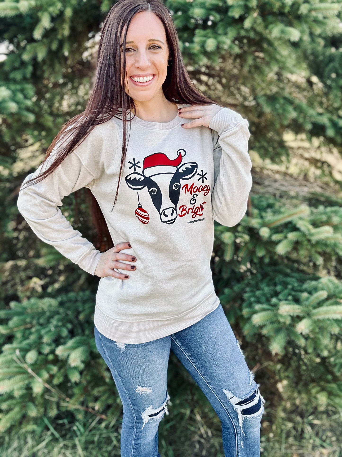 Mooey & Bright Christmas Sweatshirt