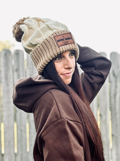 Support Farmers Pom Beanie