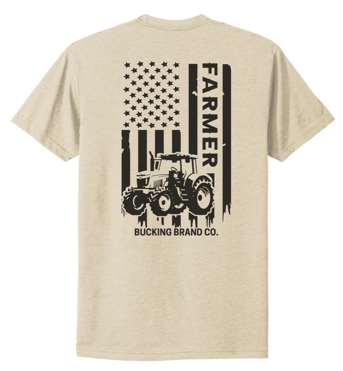 Farmer Tractor & Flag T-Shirt