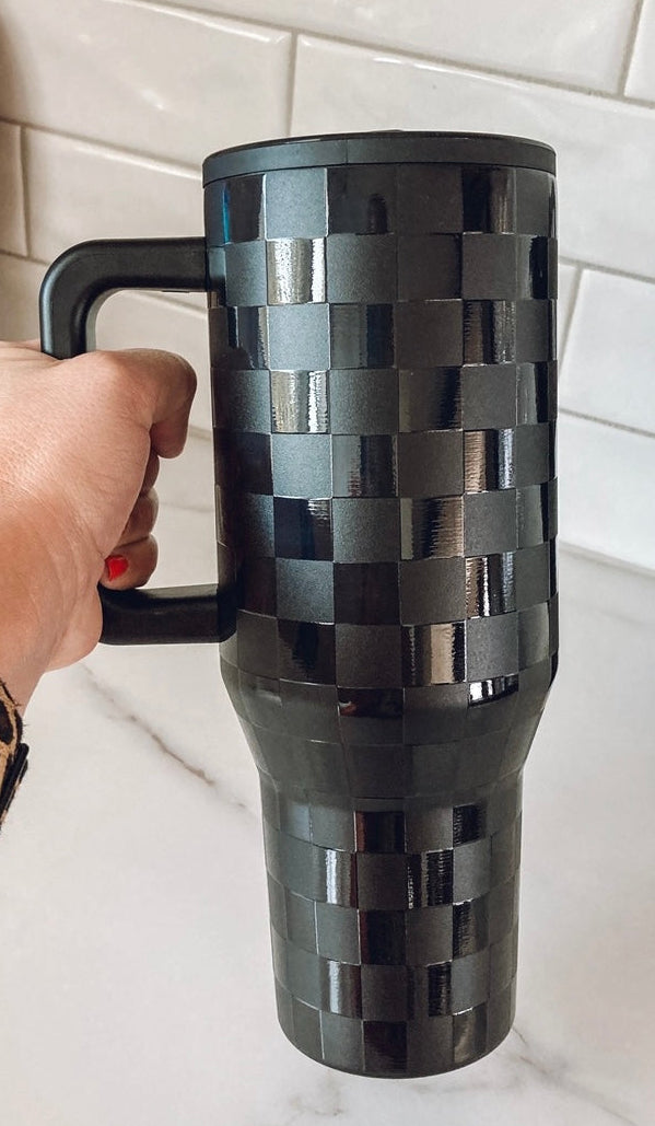 Checkered Stainless Steel Tumbler 40oz