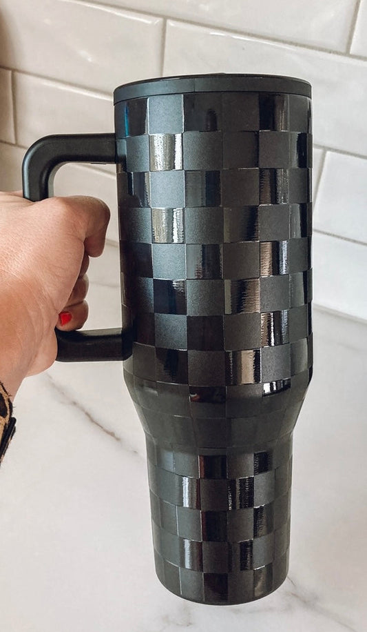 Checkered Stainless Steel Tumbler 40oz