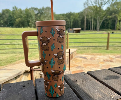 Highland Cow Stainless Steel 40oz Tumbler