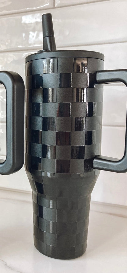 Checkered Stainless Steel Tumbler 40oz
