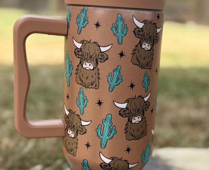 Highland Cow Stainless Steel 40oz Tumbler
