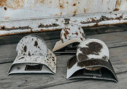 Handmade Cowhide Coaster Set