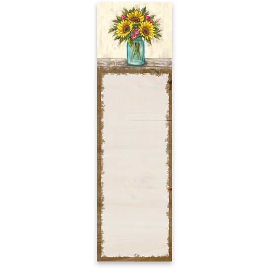 Sunflowers Vase List Pad