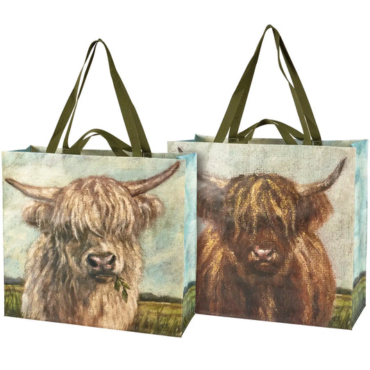 Highland Cow Shopping Tote/Double Sided
