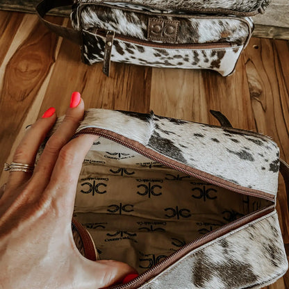 Cowhide Toiletry Bag For Men and Women