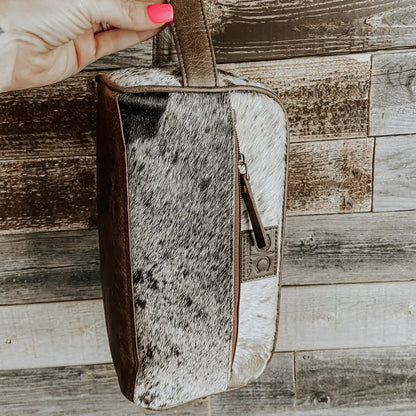 Cowhide Toiletry Bag For Men and Women