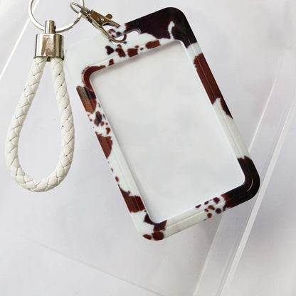Brown Cowhide Luggage Tag