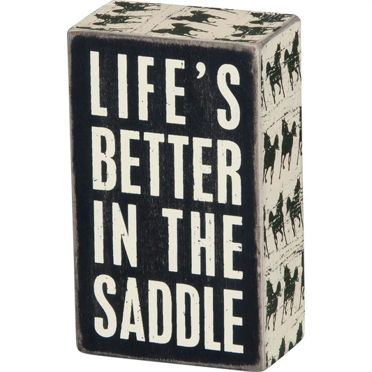 In the Saddle Box Sign