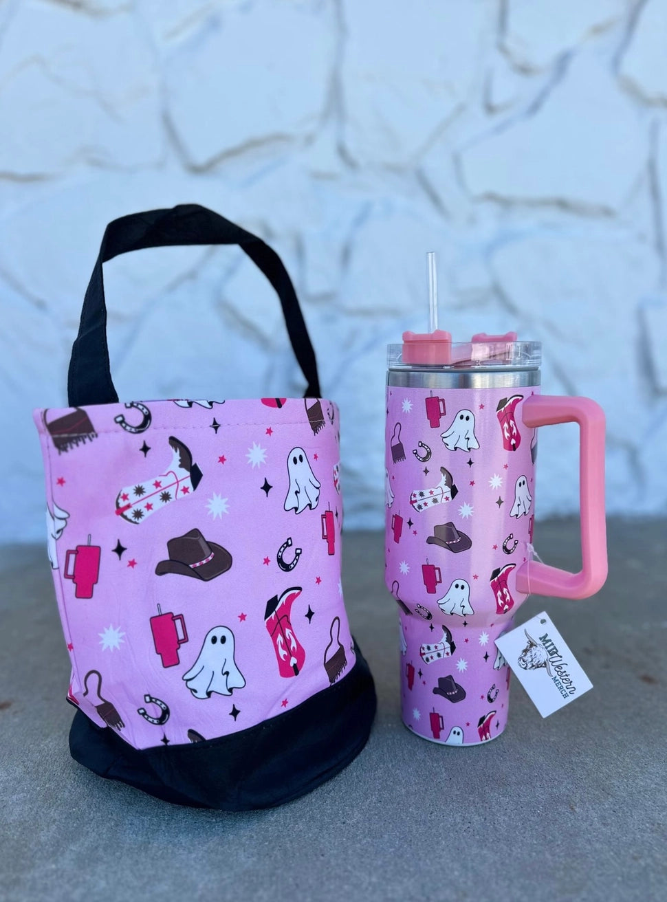 Pink Ghost 40oz Tumbler