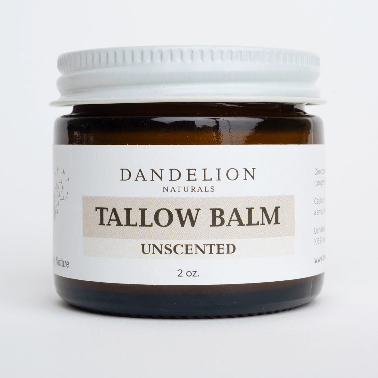 Unscented Grass Fed Tallow Balm