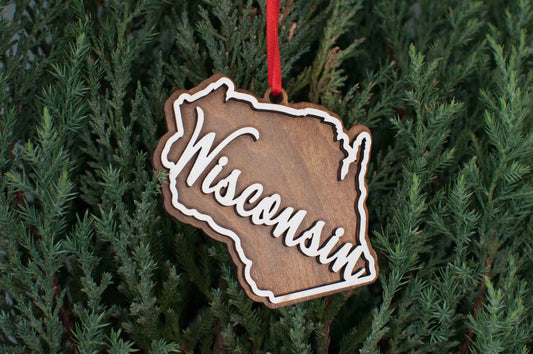 Wisconsin Christmas Ornament