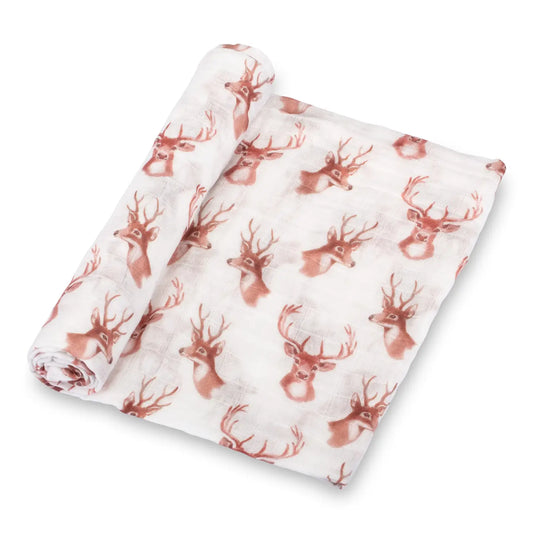 Oh Deer Baby Muslin Swaddle Blanket