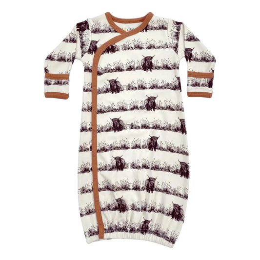 Highland Cow Organic Cotton Gown